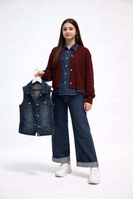 طقم بناتي محير اربع قطع