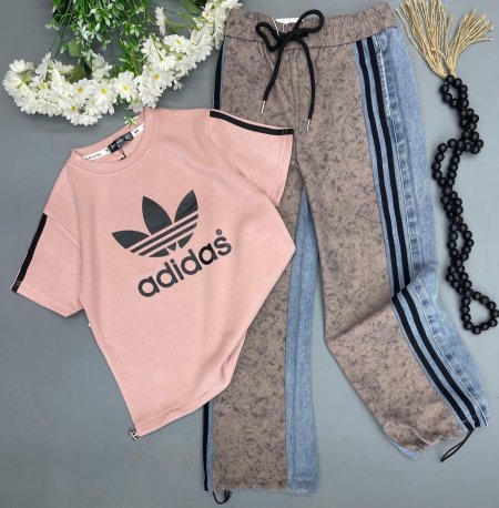 ترنج بناتي بنطلون جينز اديدس