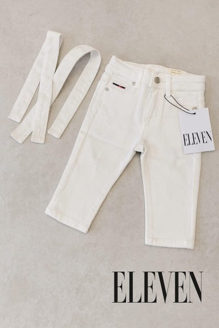 جينز بيبي ابيض مع شيال