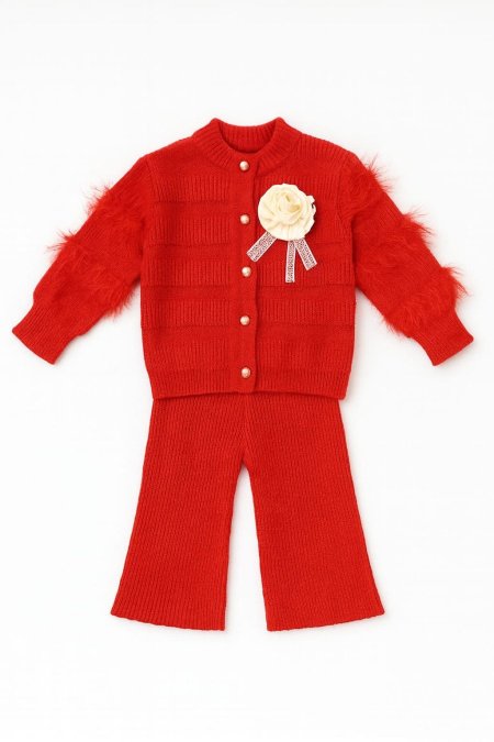 طقم صوف بناتي