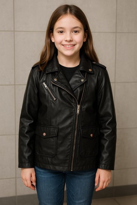 جكيت جلد بناتي