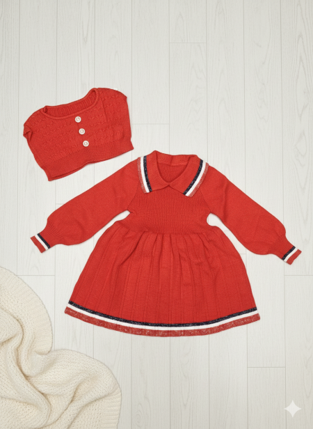 فستان بناتي قطعتين